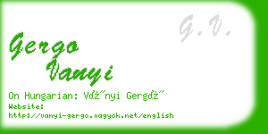 gergo vanyi business card